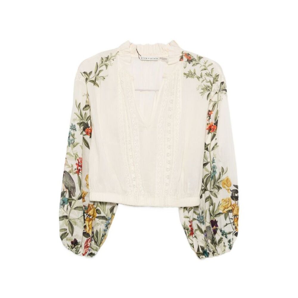 Alice+Olivia Women Cassie Cropped Blouse